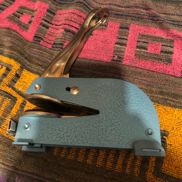 Vintage Justrite Two Sided Metal Stamper -  728 $40 or $35 w/offer - Picture 1 of 6